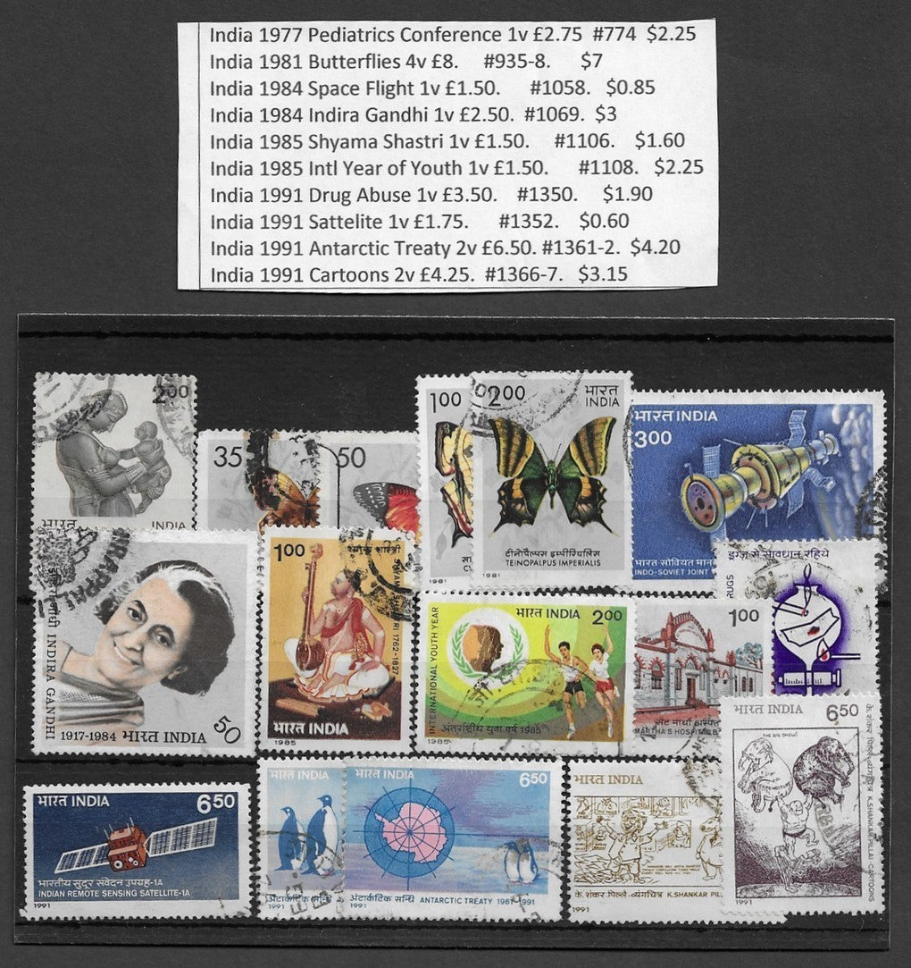 India 1951-2008 used Commerative collection SCV $570.75 295 stamps