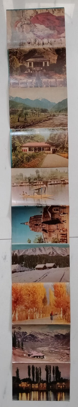 AOP India vintage tourist booklet of 10 postcards - KASHMIR
