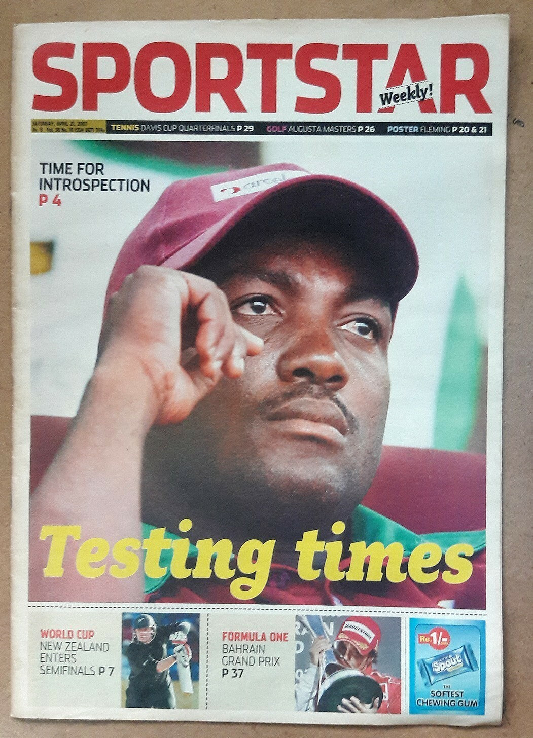 India Sportstar 2007-10 CRICKET cover issues 10” X 13” (5)