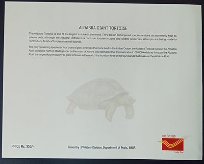 India 2008 Aldabra Giant Tortoise Presentation folder