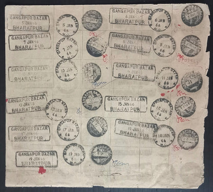 India 1957-68 Post Office daily postmark proof impression sheets (18)