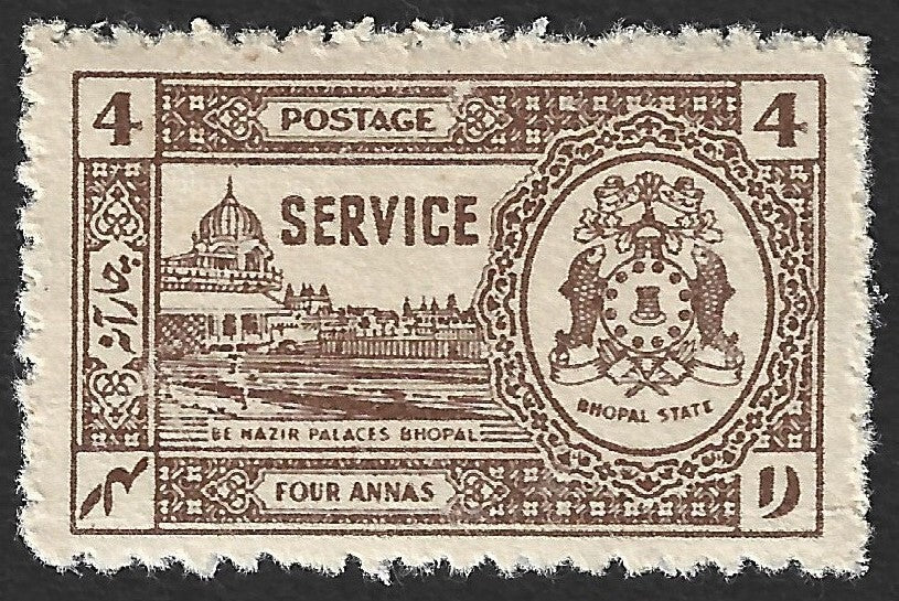 India Bhopal State 1944-7 4as Be Nazir Palace MNH SG O349