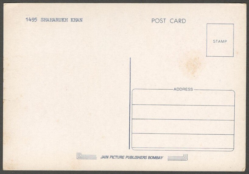 AOP India Bollywood vintage postcard SHAH RUKH KHAN	