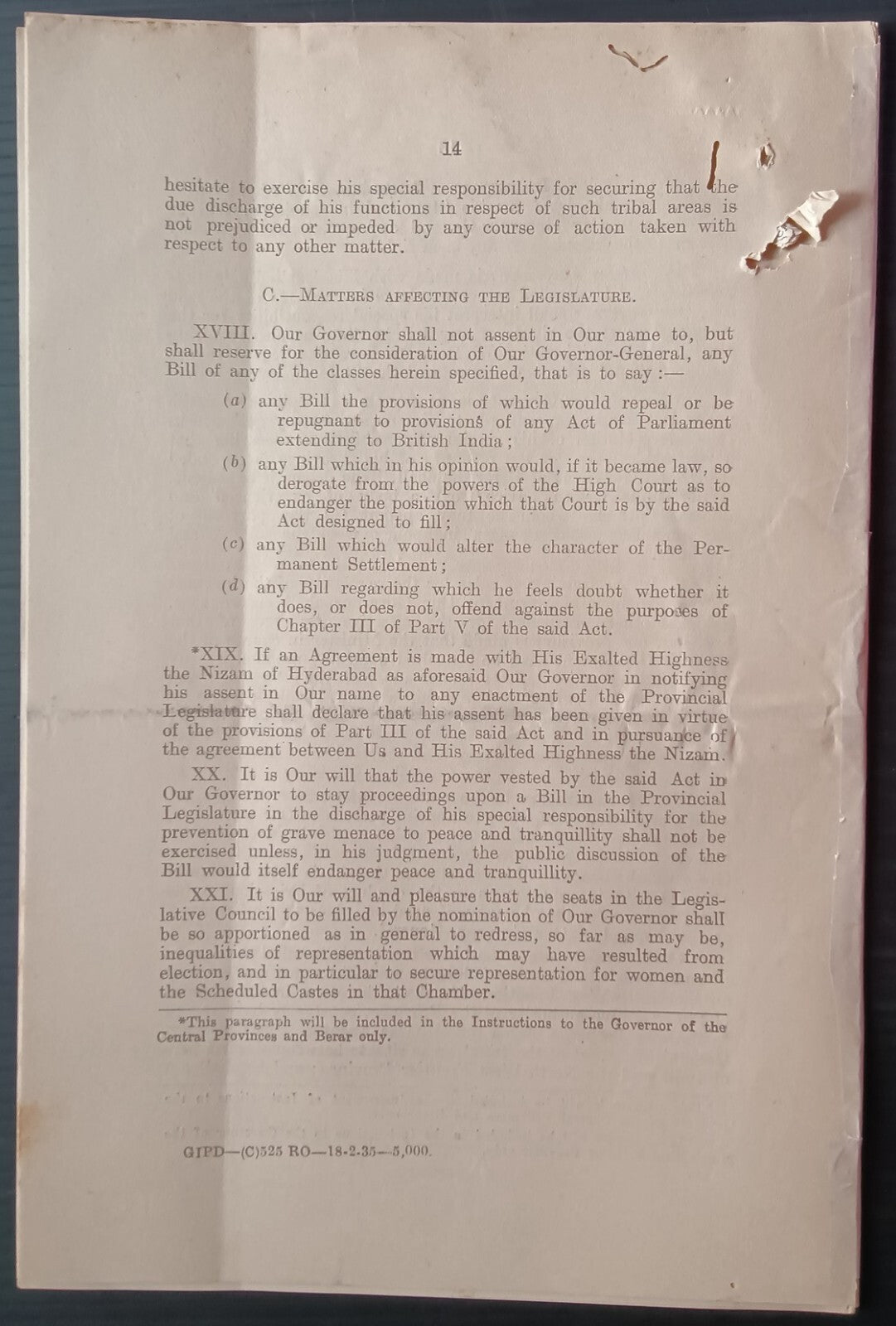 India 1935 THE GOVERNMENT OF INDIA BILL