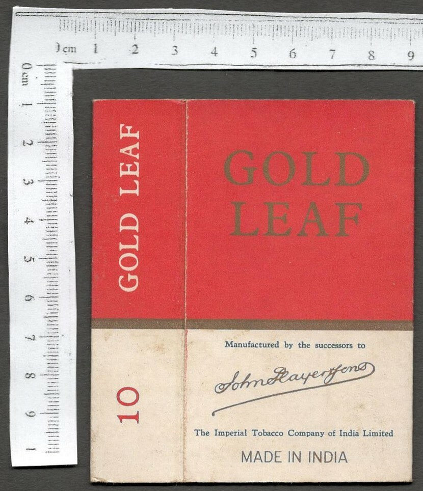 AOP India vintage empty packet Gold Leaf Navy Cut Cigarettes Imperial Tobacco