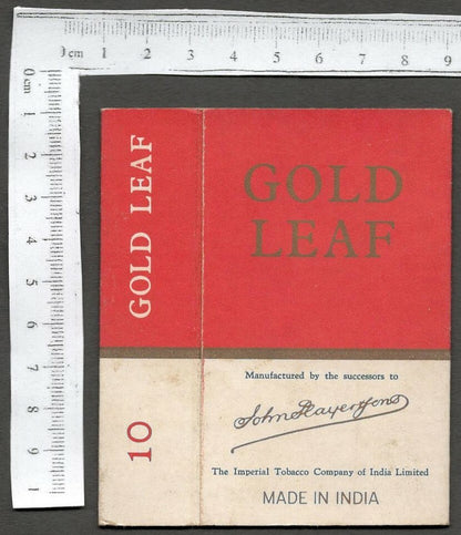 AOP India vintage empty packet Gold Leaf Navy Cut Cigarettes Imperial Tobacco