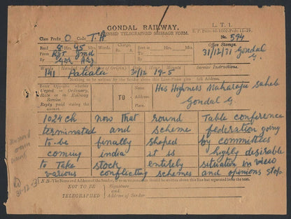 India 1931 Round Table conference correspondence