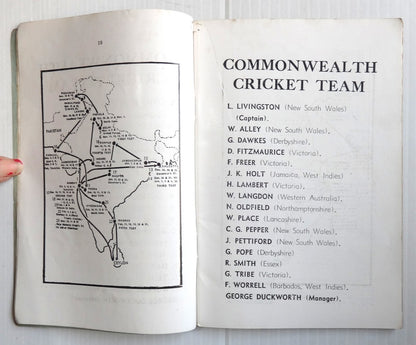 West Indies Cricket Tour of India souvenir / programme 1949-50