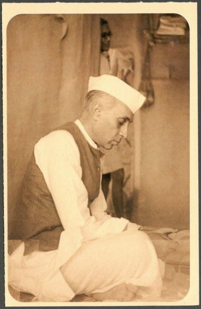 AOP India full back pictorial 50p Gandhi postal card GANDHI 