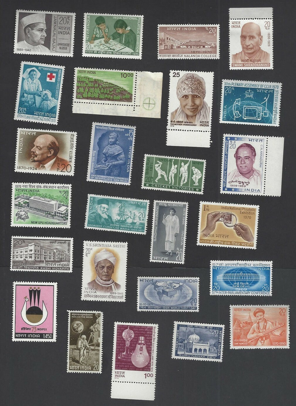India collection of mint, mostly MNH commemoratives (389 stamps)