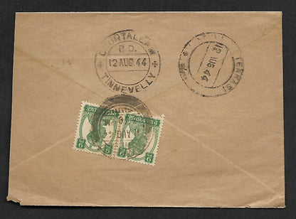 India 1944 illustrated advertisement cover FAMOUS ASTRLOGER Pandit Kaliyur