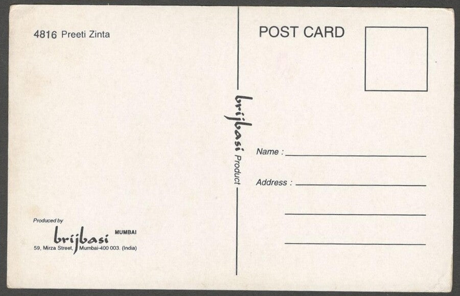 AOP India Bollywood vintage postcard PREITY ZINTA