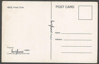 AOP India Bollywood vintage postcard PREITY ZINTA