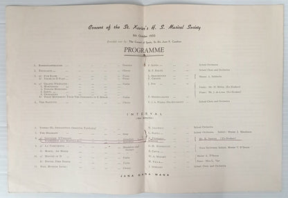India MUSIC REVIEW ST. Xavier's School Musical Society Bombay October 8th, 1950