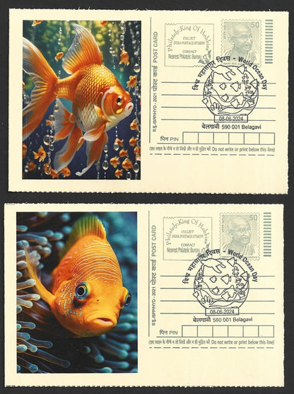India 2024 World Ocean Day cards GOLDFISH (4)