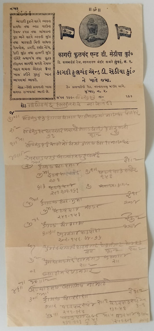 (AOP) India 1930s patriotic letterhead with Gandhi & Independence Flags