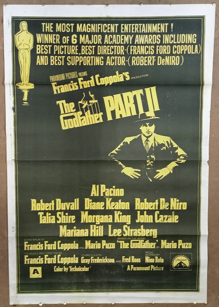 The Godfather Part II 1974 original 1 sheet India poster 30" x 40"