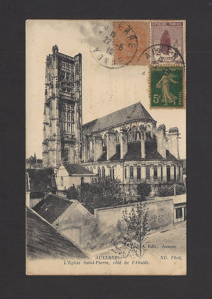 France 1918 postcard to India with better stamps