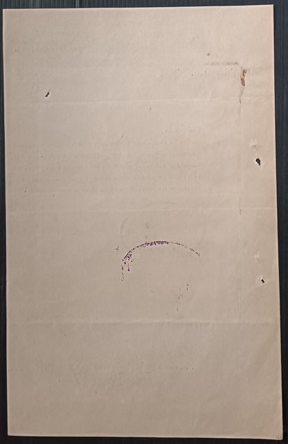 TRIPURA STATE India 1939 crested letter signed Bikram Kishore Manikya Deb Barman