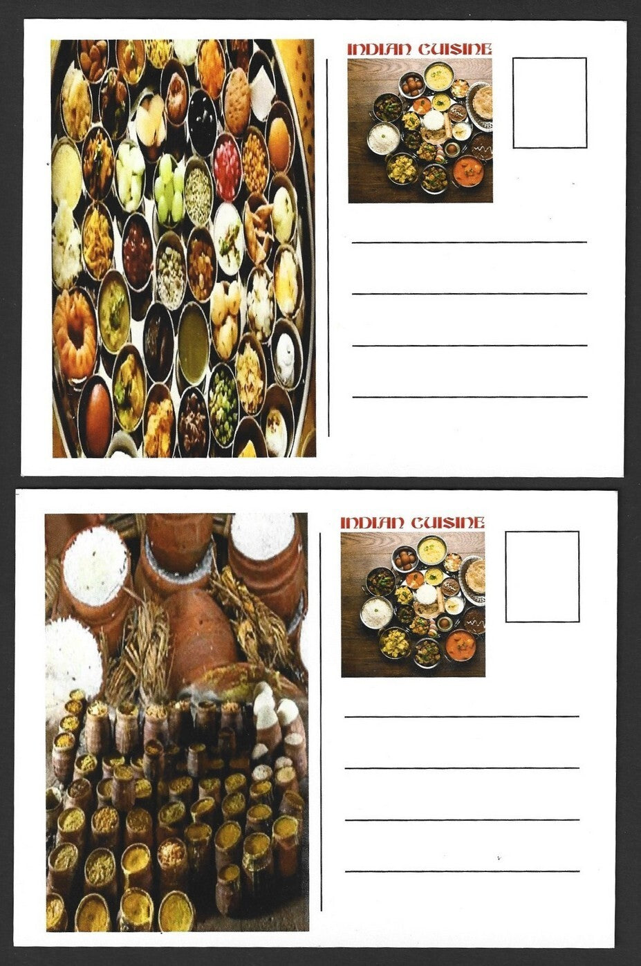 India 2017 Indian Cusine set of 24 maxicards
