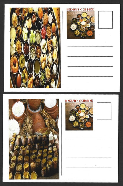 India 2017 Indian Cusine set of 24 maxicards