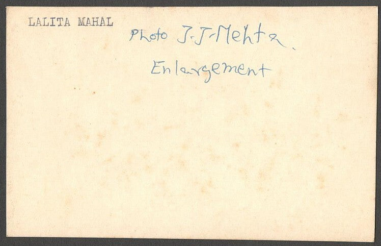 AOP India LALITA MAHAL Palace vintage photo 3" x 5"
