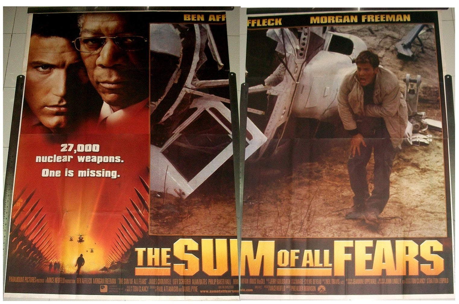 2002 The Sum Of All Fears 4 sheet India poster in English 60" x 80"