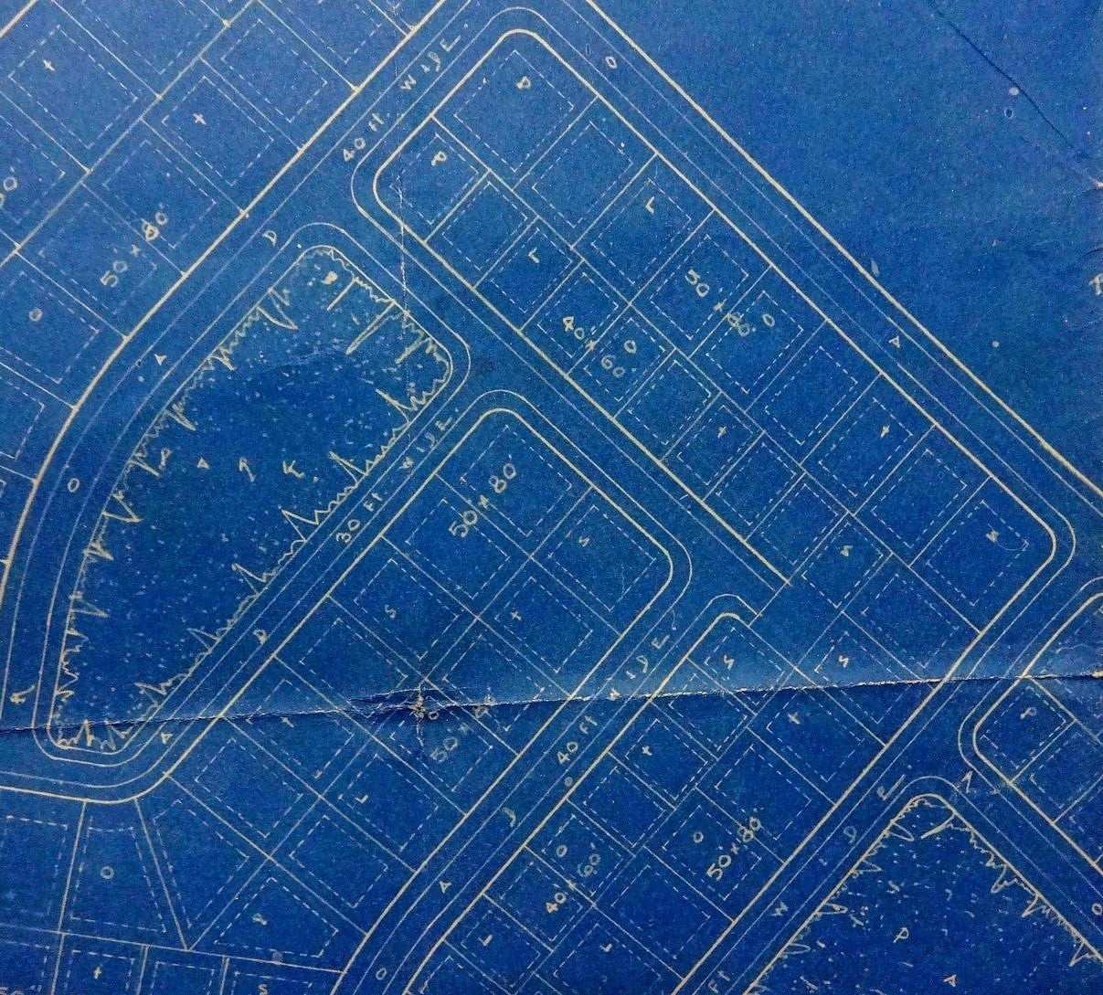India 1954 Survey Map of the proposed NASIYAN COLONY Gangapur 22” x 35”