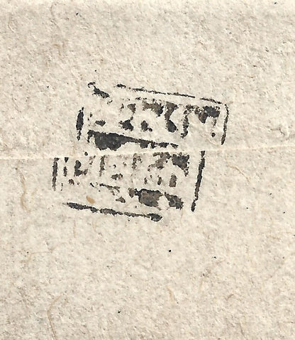 India Charkari State 1840s stampless folded cover with a letter within