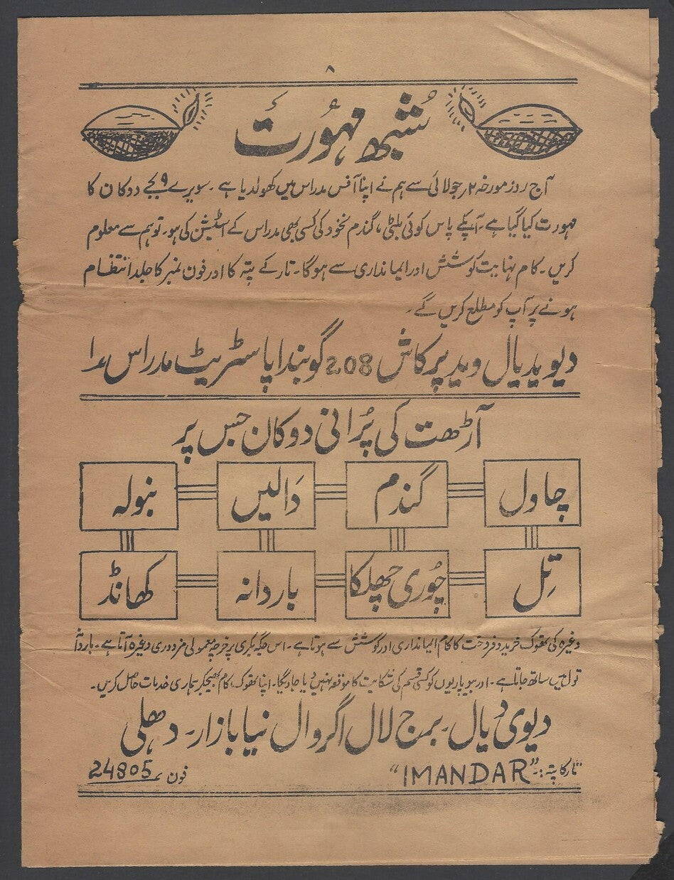 AOPIMT India Place Names: PAPER SORDING OFFICE cover 1956