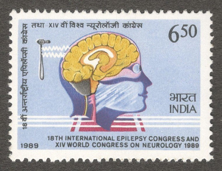 India #1215 1989 Epilepsy Congress Neurology MNH