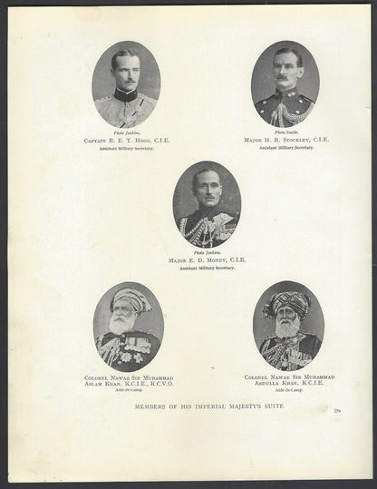 India 1912 2 sided book plate 1911 Coronation Durbar  HH THE MAHARANA OF UDAIPUR