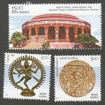AOP India 2003 Ann. Of Govt. Museum Chennai set of 3 MNH