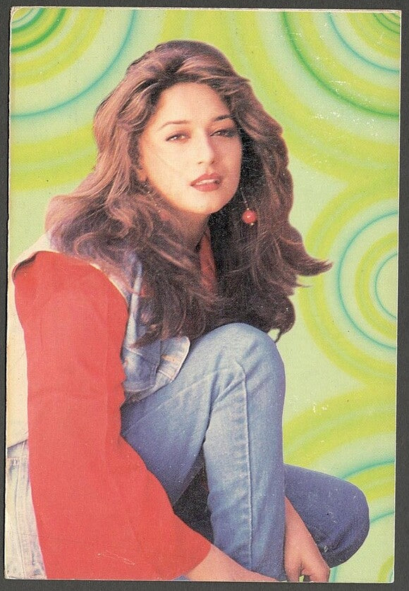 AOP India Bollywood vintage postcard MADHURI DIXIT