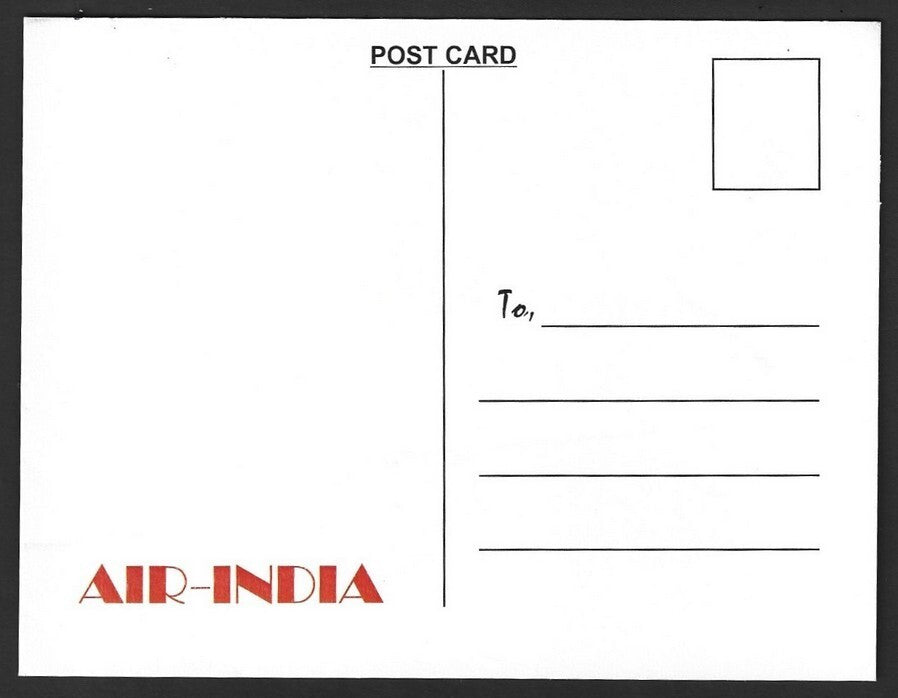 AIR INDIA MOSCOW reprinted postcard