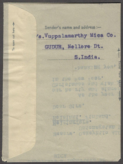 India 1950s 6a violet aerogramme used 1952 to Finland