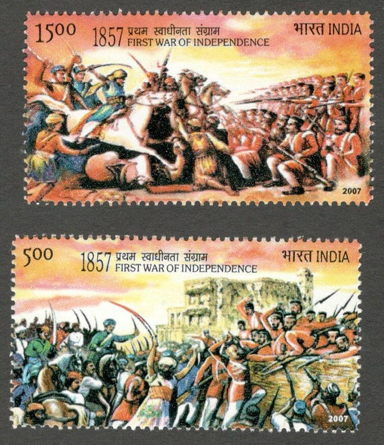 AOP India 2007 150 Years of 1st War of Independence set of 2 MNH