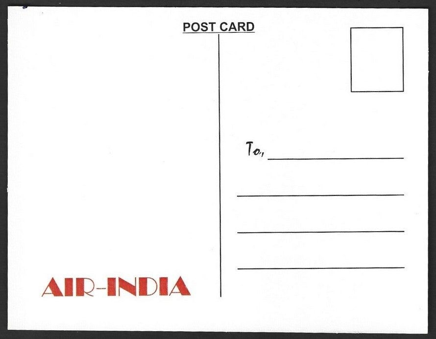 AIR INDIA FRANKFURT reprinted postcard