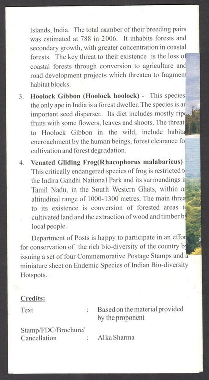 India 2012 Indian Biodiversity Hotspots MS used brochure