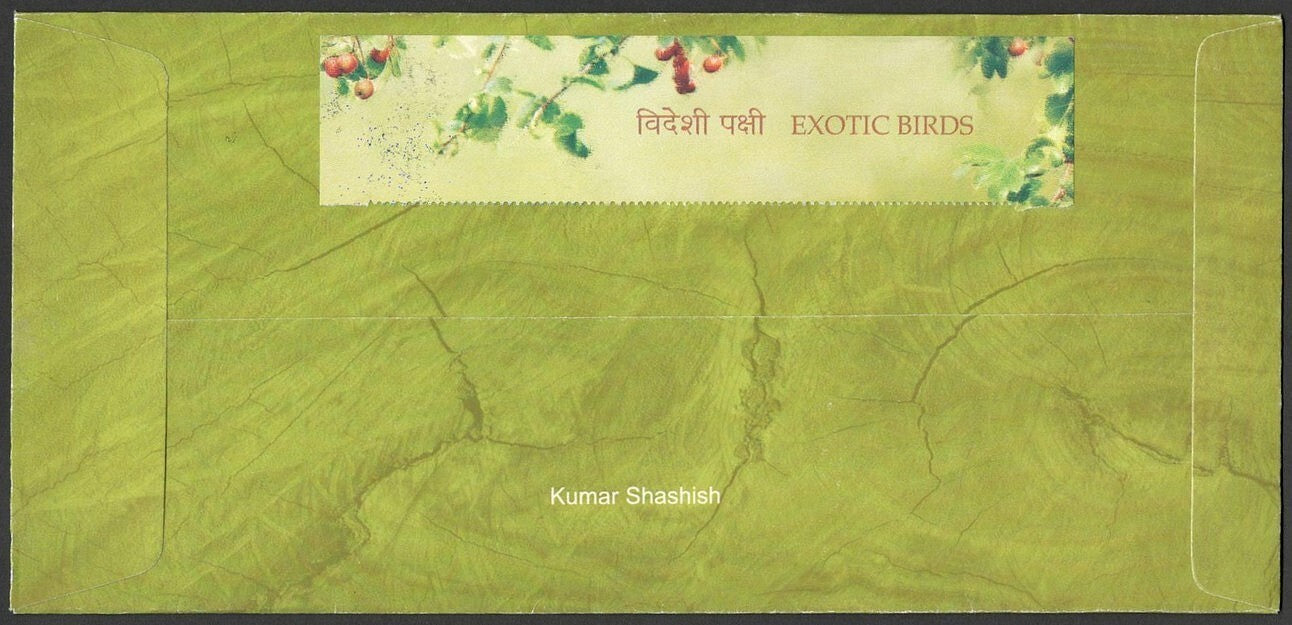 AOP India 2016 Exotic Birds set of 6 Private FDC First Day covers