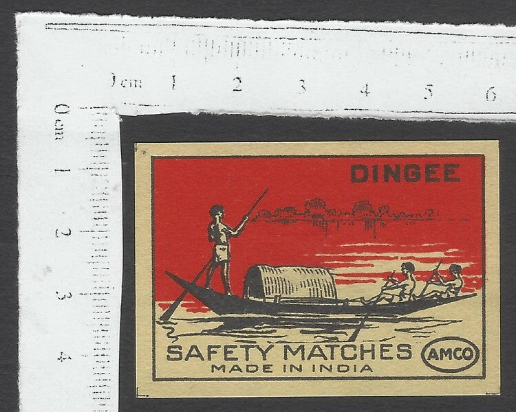 AOP India vintage matchbox label Dingee by AMCO