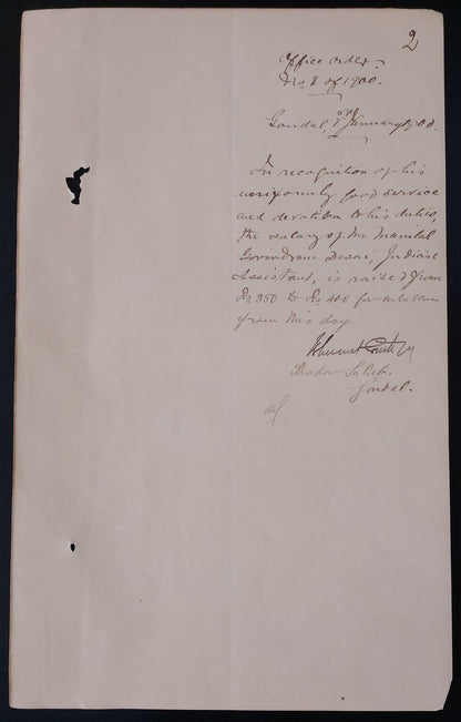 AOP India 1900 letter signed Maharaja of Gondal Bhagwatsinhji
