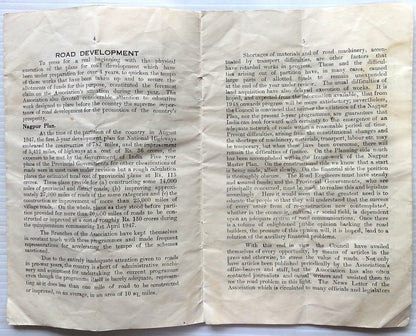Indian Roads & Transport Dev Ass Ltd 1947 Report 19pgs