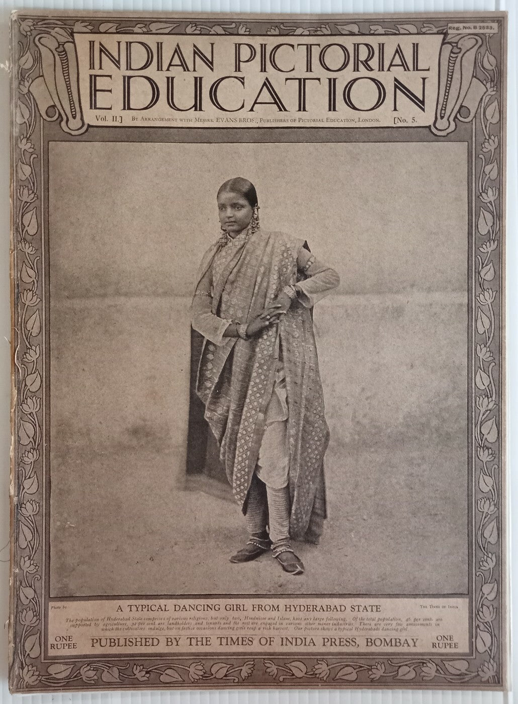 INDIAN PICTORAL EDUCATION 1929.30 Voll.1 No.5 Temples, Rivers,Salt, Dancing Girl