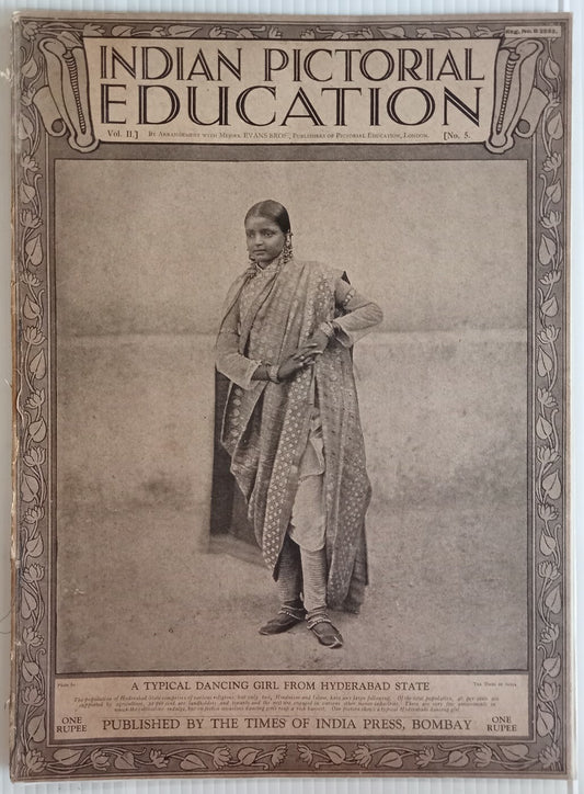 INDIAN PICTORAL EDUCATION 1929.30 Voll.1 No.5 Temples, Rivers,Salt, Dancing Girl
