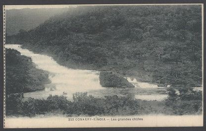AOP CONAKRY-KINDIA- Les grandes chutes Hotel vintage postcard