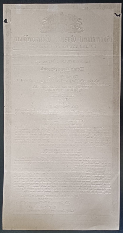 India 1910 black bordered Gazette notifying the death of King Edward VII