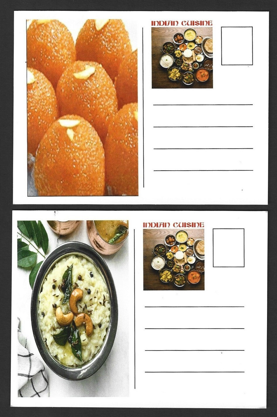 India 2017 Indian Cusine set of 24 maxicards