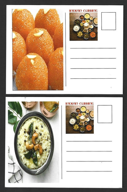India 2017 Indian Cusine set of 24 maxicards