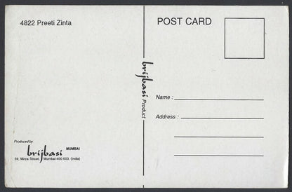 AOP India Bollywood PREITY ZINTA vintage postcard 